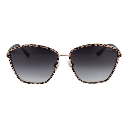 Lunettes de soleil Guess en métal doré rose