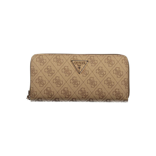 Guess Jeans Portafoglio Donna in Poliuretano Beige