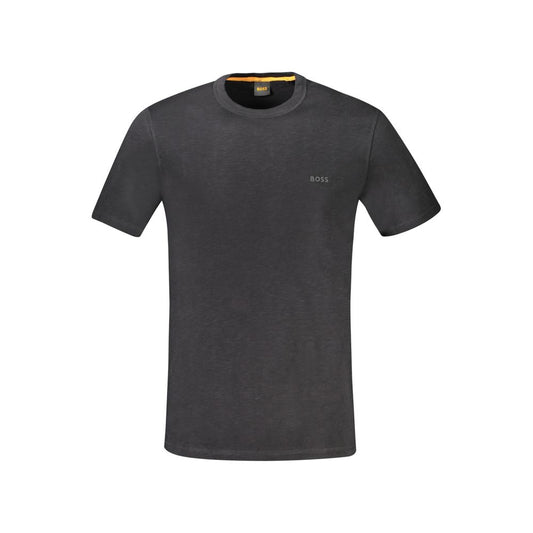 T-shirt da uomo in cotone nero Hugo Boss