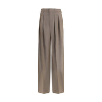 Pantaloni casual in lana beige Saint Laurent