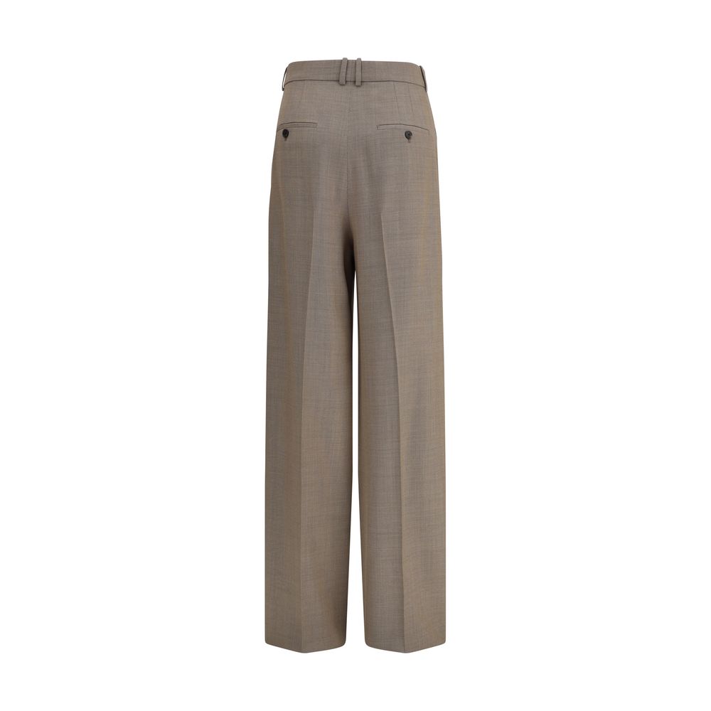 Pantaloni casual in lana beige Saint Laurent
