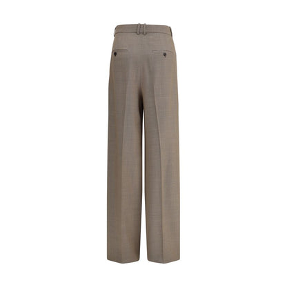Pantaloni casual in lana beige Saint Laurent