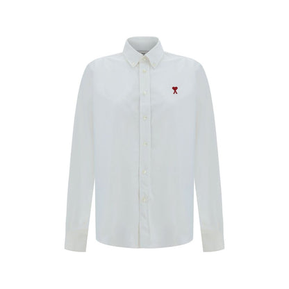 Camicia Elegante Ami Paris in Cotone Bianco