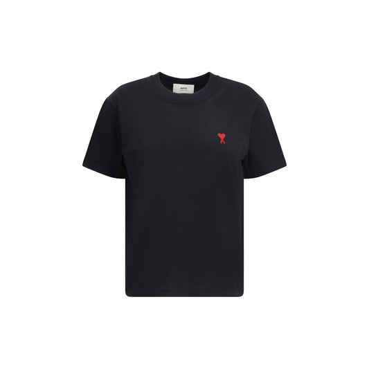 T-shirt nera in cotone Ami Paris