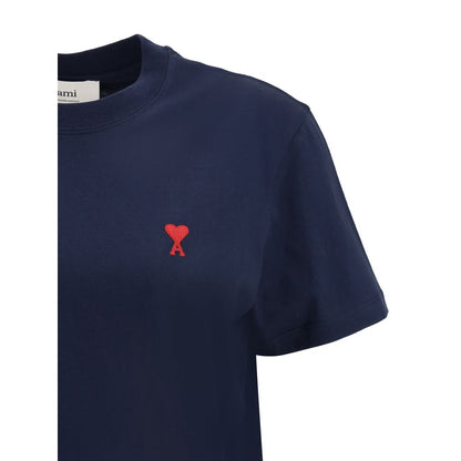 T-shirt Ami Paris in cotone blu
