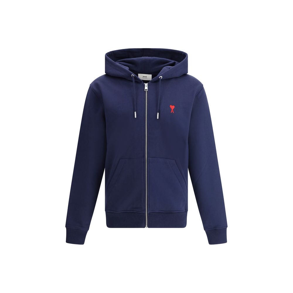 Sweat-shirt en coton bleu Ami Paris