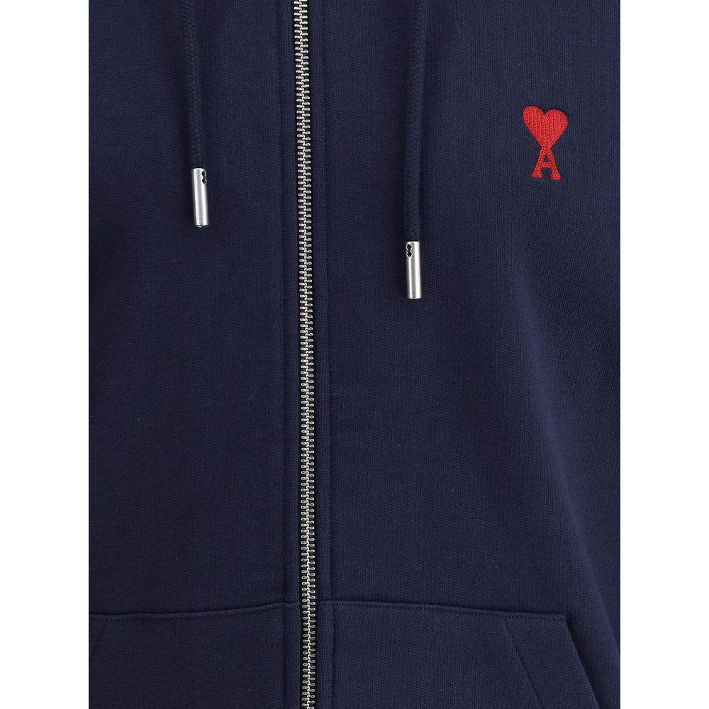Felpa Ami Paris in cotone blu