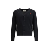 Cardigan Ami Paris Oves Aries in lana nero