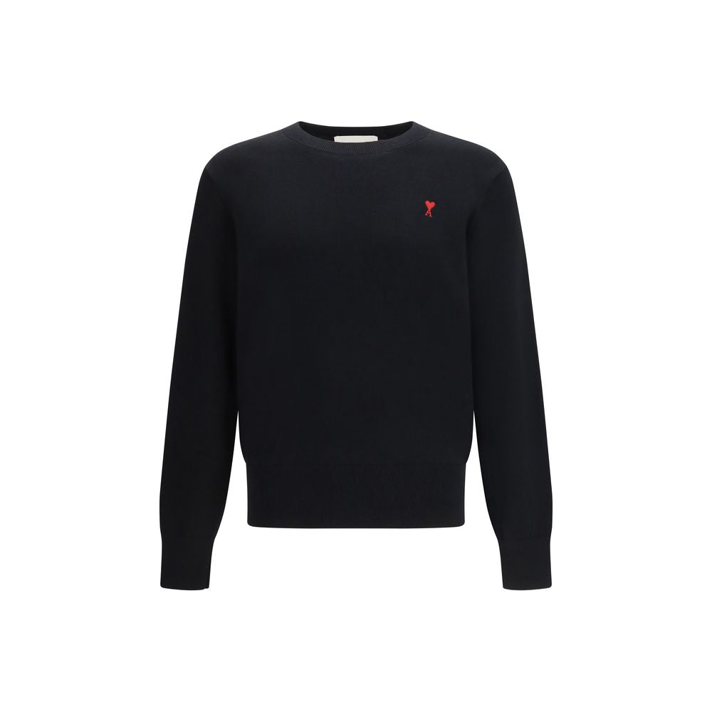 Ami Paris Black Cotton Sweatshirt