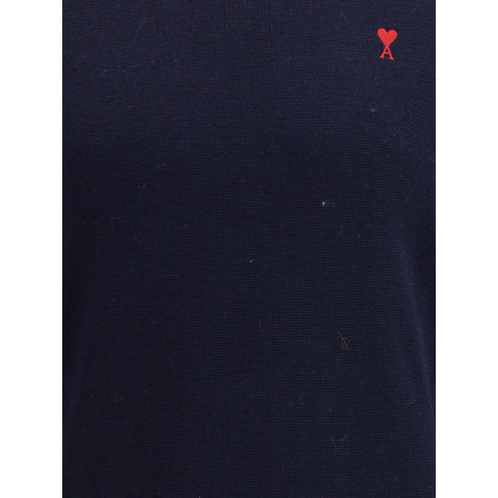 Felpa Ami Paris in cotone blu