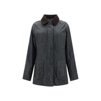 Giacca Barbour lunga in cotone bicolore