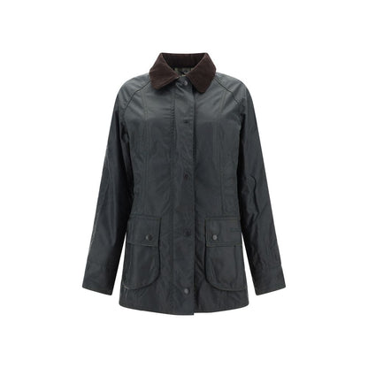 Giacca Barbour lunga in cotone bicolore