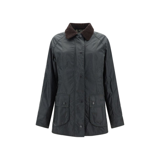 Giacca Barbour lunga in cotone bicolore