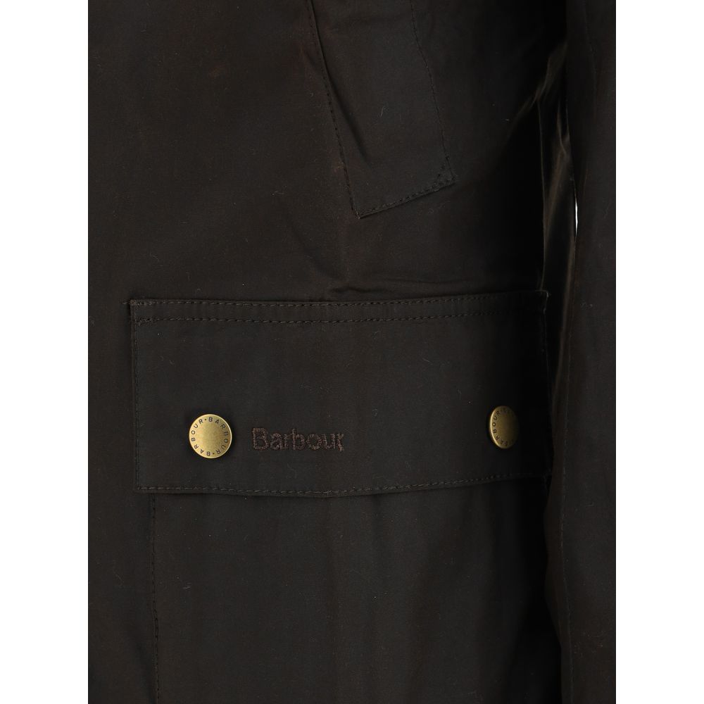 Giacca lunga Barbour bicolore in cotone