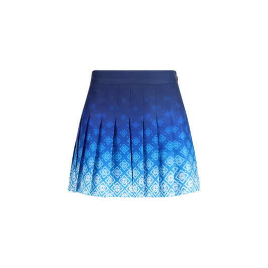 Minigonna Casablanca in seta blu