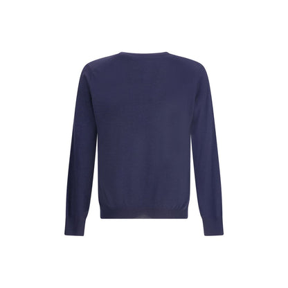 Maglione in cashmere blu Brunello Cucinelli
