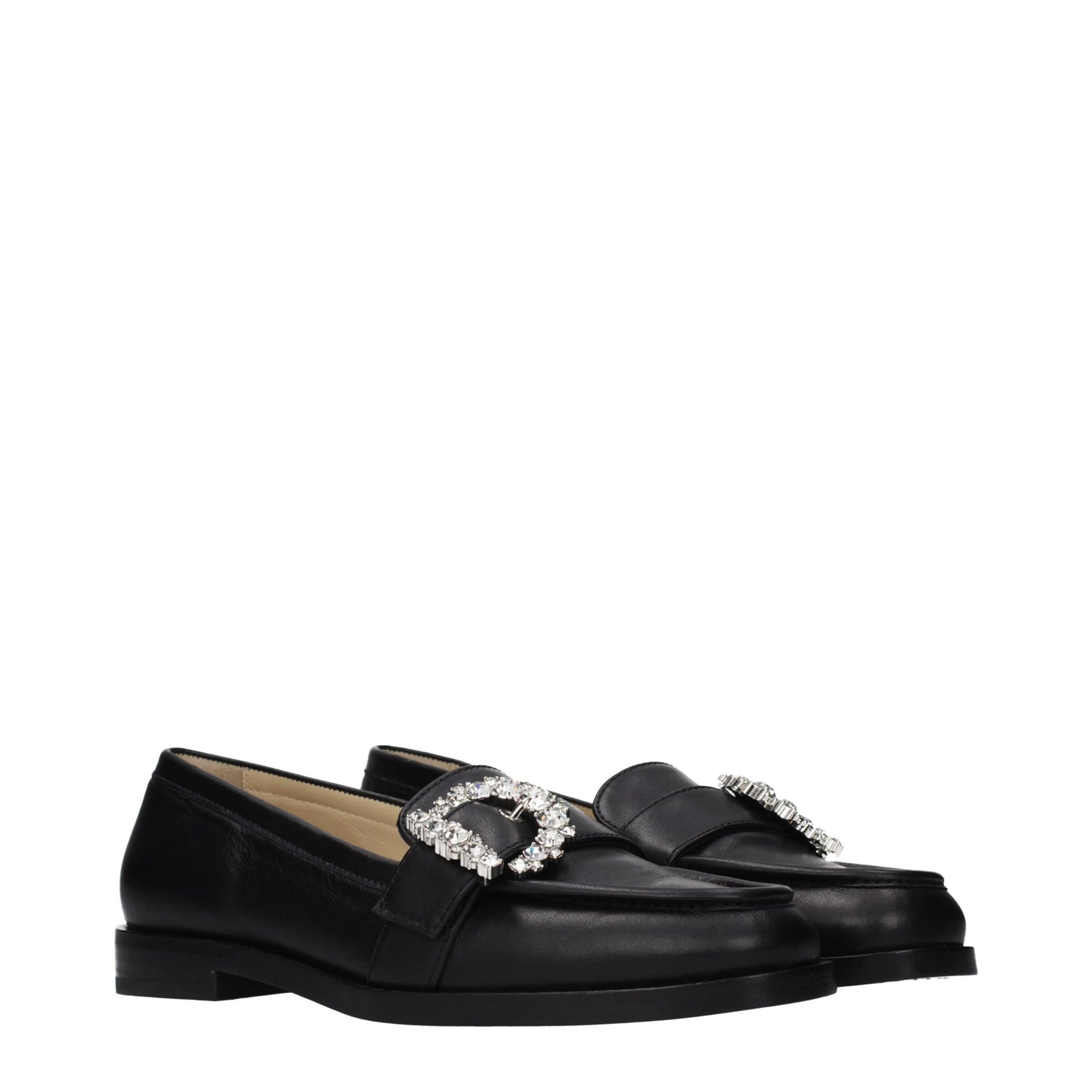 Mocassini slip-on Jimmy Choo in pelle nera