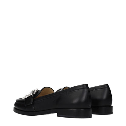 Mocassini slip-on Jimmy Choo in pelle nera
