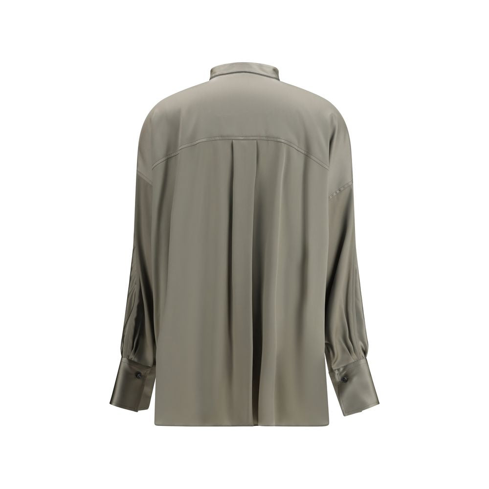 Camicia in seta bicolore Brunello Cucinelli