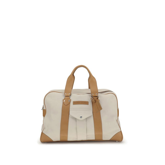 Brunello Cucinelli Valigeria e articoli da viaggio in pelle di vitello beige Bos Taurus