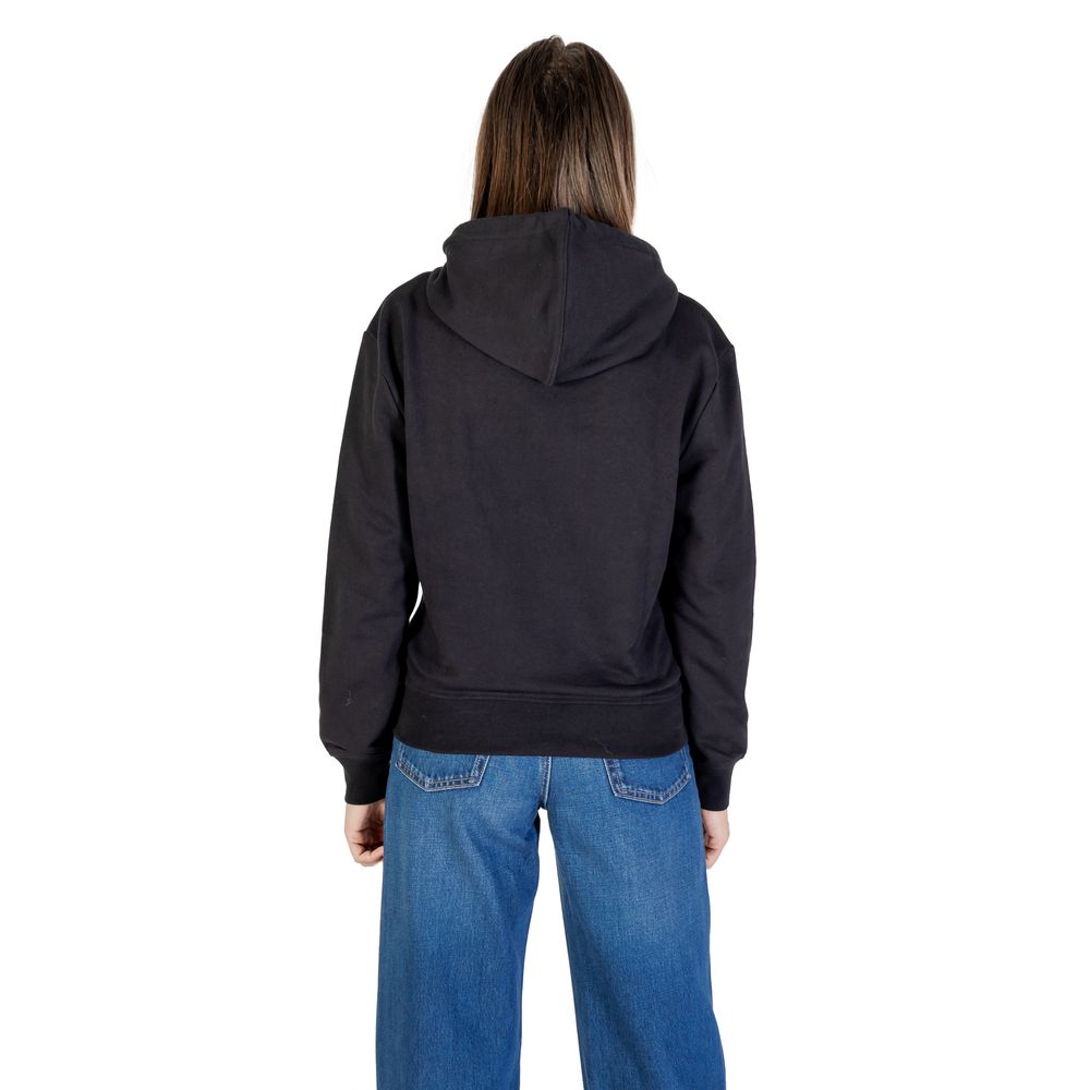 Calvin Klein Jeans Felpa Nera in Cotone con Cappuccio