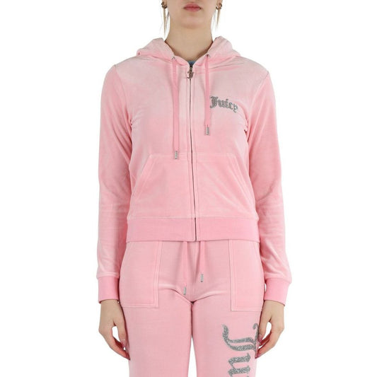 Felpa in poliestere rosa Juicy Couture