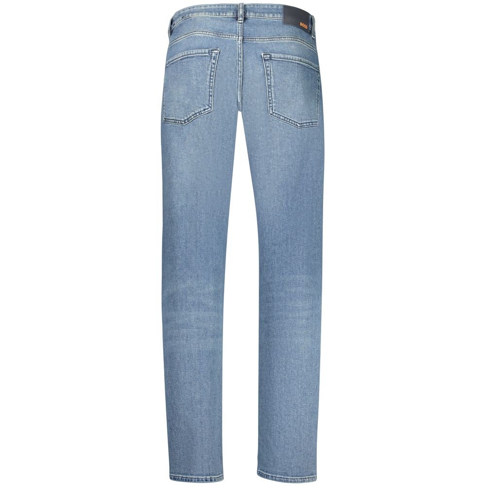 Jeans da uomo Hugo Boss in cotone blu, vestibilità regolare