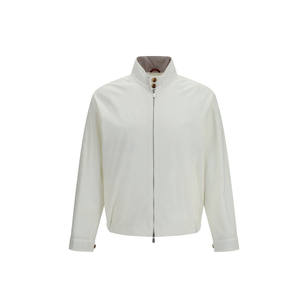 Brunello Cucinelli Giacca Lunga in Cotone Bianco