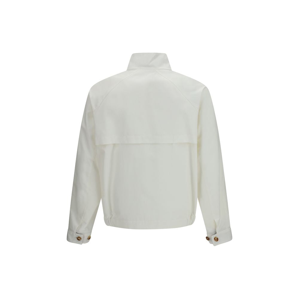 Brunello Cucinelli Giacca Lunga in Cotone Bianco