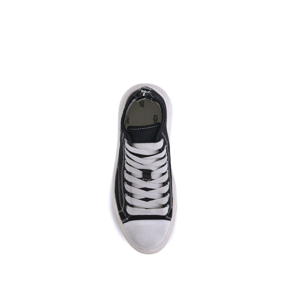 Sneakers R13 in cotone nero con plateau