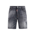 Dsquared² Bermuda in cotone neri
