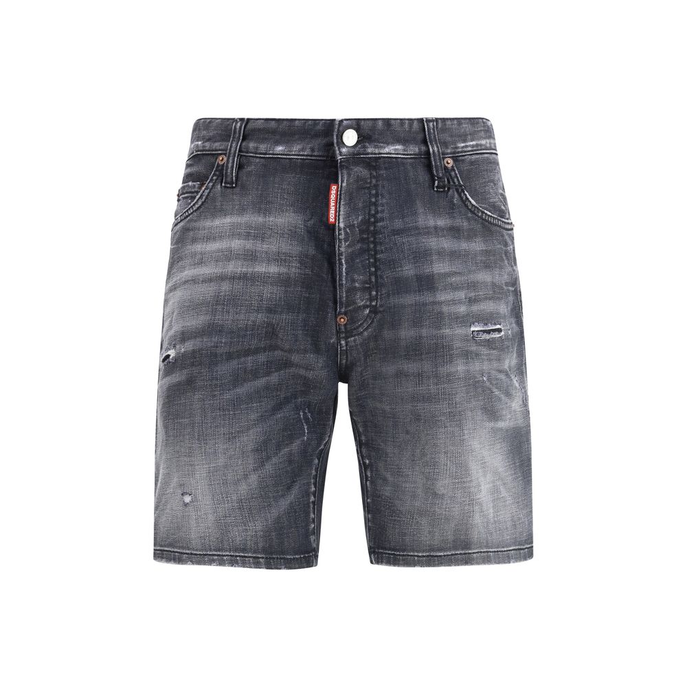 Dsquared² Bermuda in cotone neri