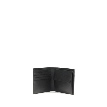 Portefeuille Saint Laurent en Cuir de Veau Noir Bos Taurus