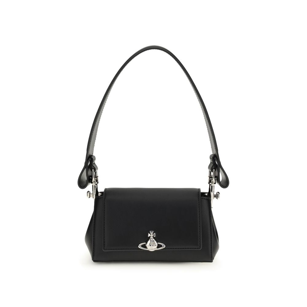 Borsa a tracolla Vivienne Westwood in poliuretano nero