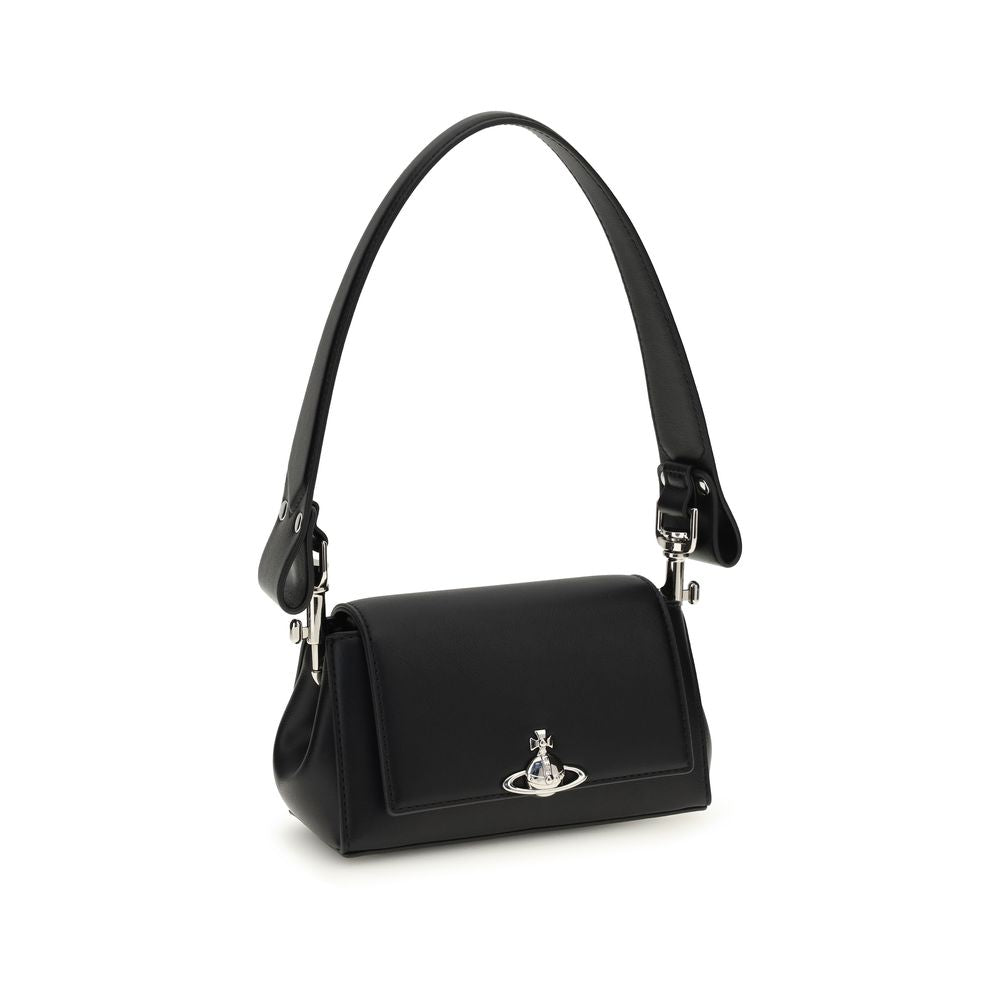 Borsa a tracolla Vivienne Westwood in poliuretano nero