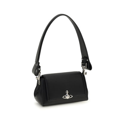 Borsa a tracolla Vivienne Westwood in poliuretano nero