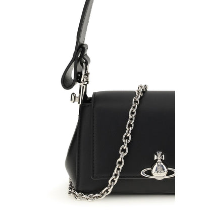 Borsa a tracolla Vivienne Westwood in poliuretano nero
