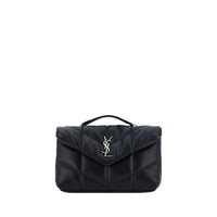 Borsa a spalla Saint Laurent nera in pelle di agnello Ovis Aries