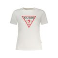 T-shirt Femme Guess Jeans en Coton Bio Blanc