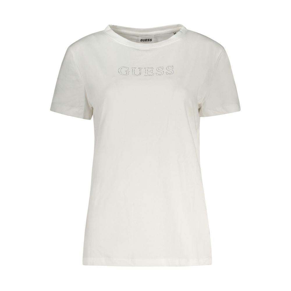 T-Shirt Donna Guess Jeans Bianca in Cotone