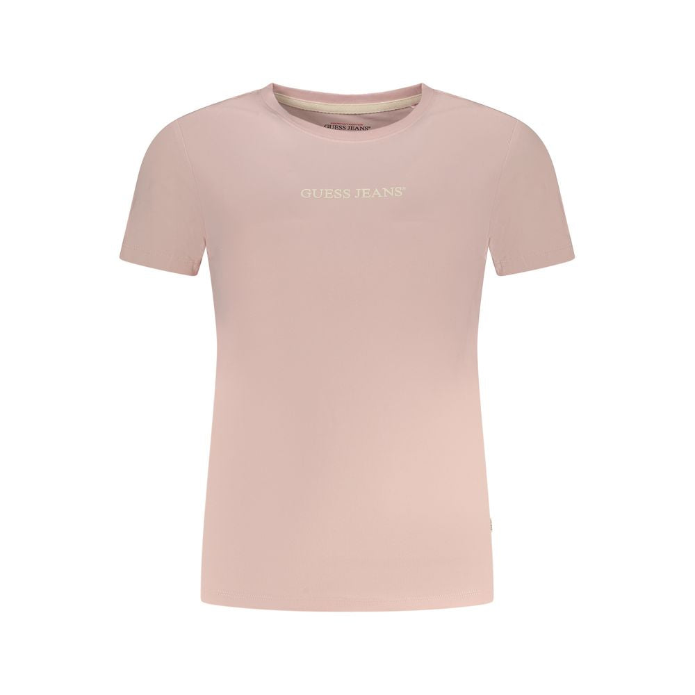 T-shirt Guess in cotone rosa da donna
