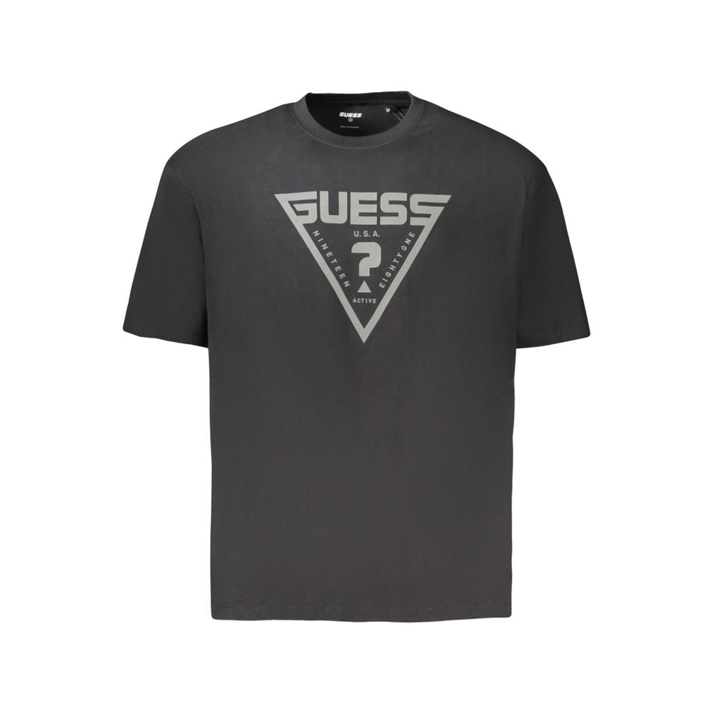 T-shirt da uomo Guess Jeans in cotone nero