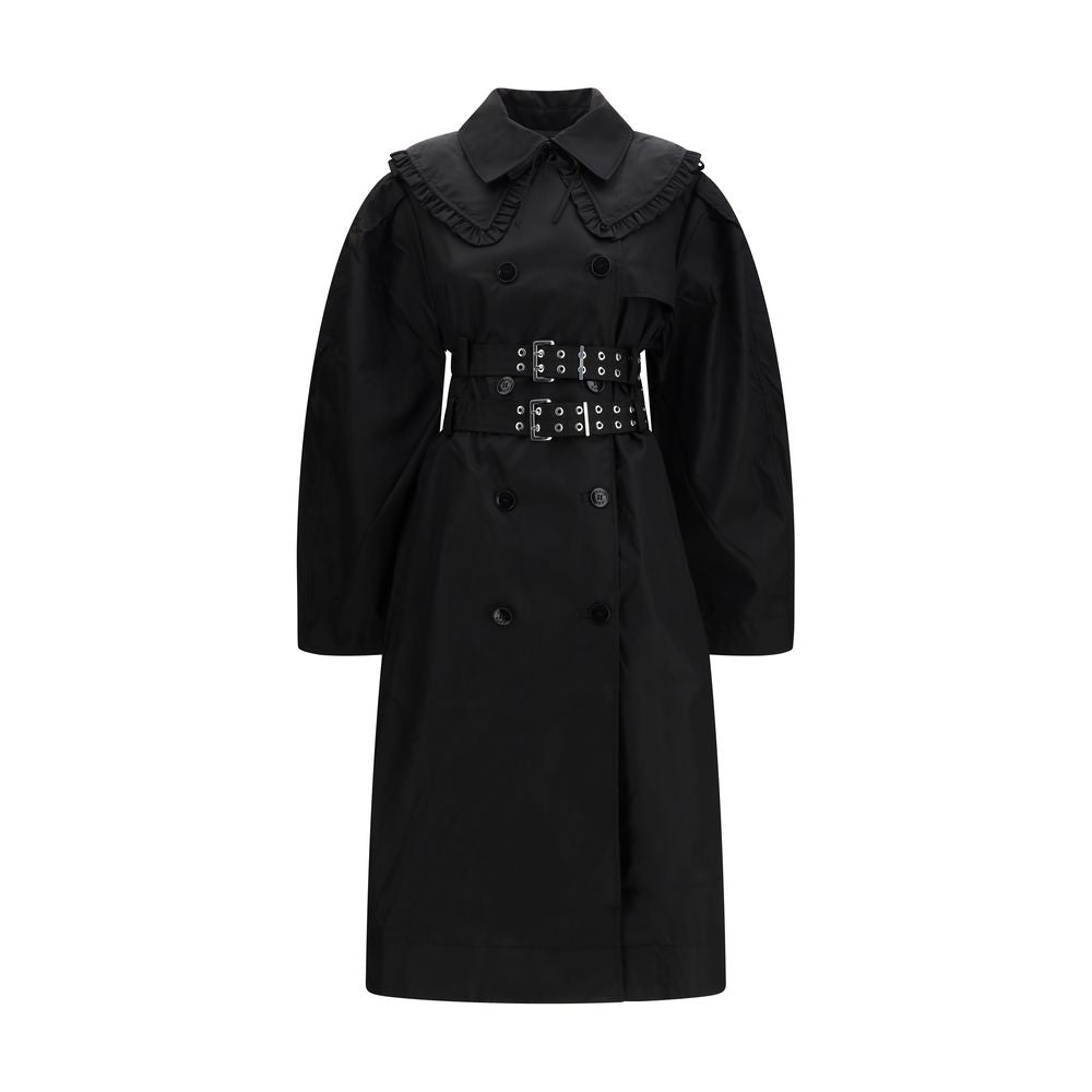 Ganni Cappotto Nero in Nylon