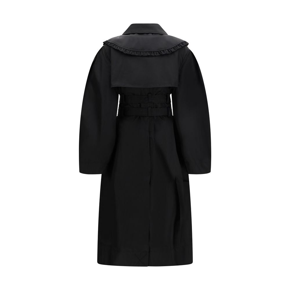 Ganni Cappotto Nero in Nylon