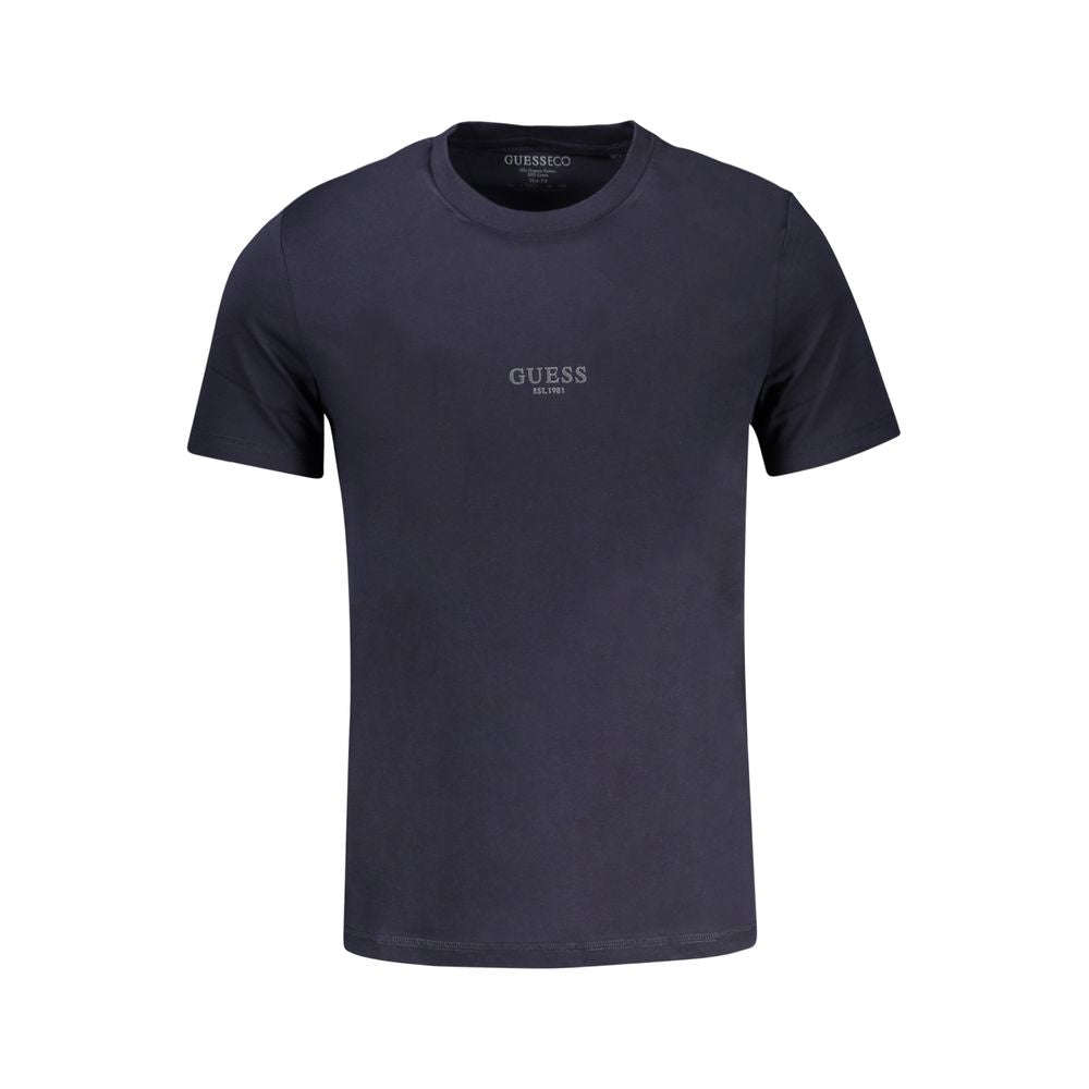 T-Shirt Guess in Cotone Blu da Uomo