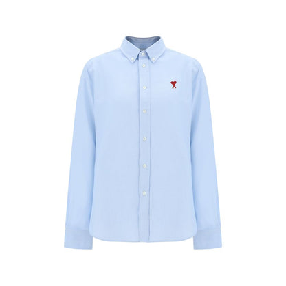 Camicia Elegante Ami Paris in Cotone Blu
