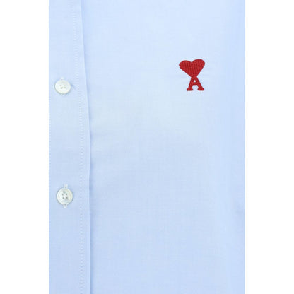 Camicia Elegante Ami Paris in Cotone Blu