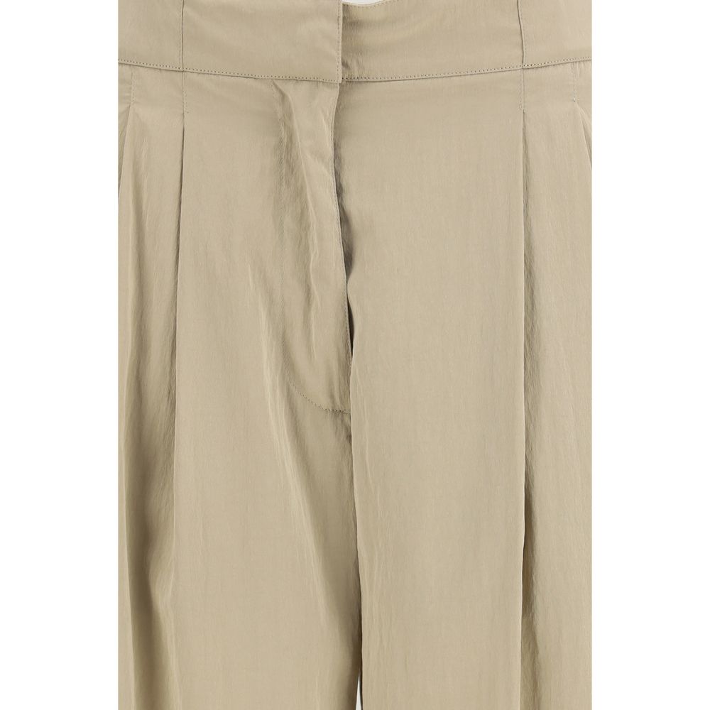 Pantalone Casual The Row in Seta Beige