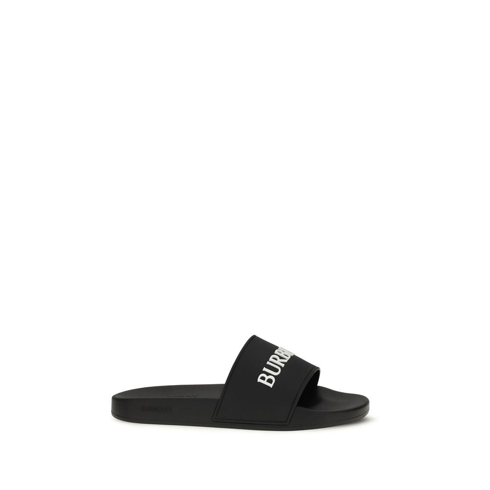 Sandales Burberry en caoutchouc noir