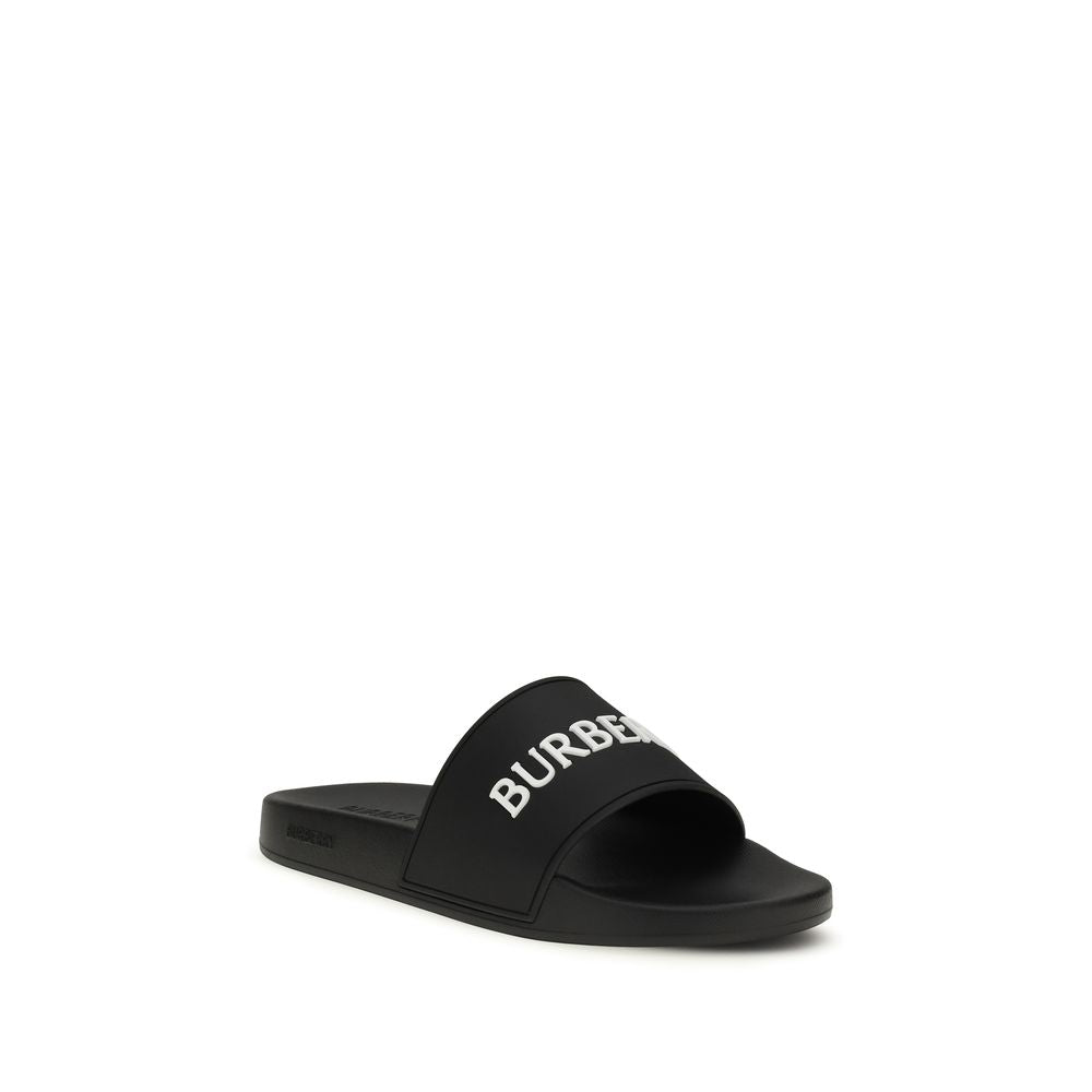 Sandales Burberry en caoutchouc noir